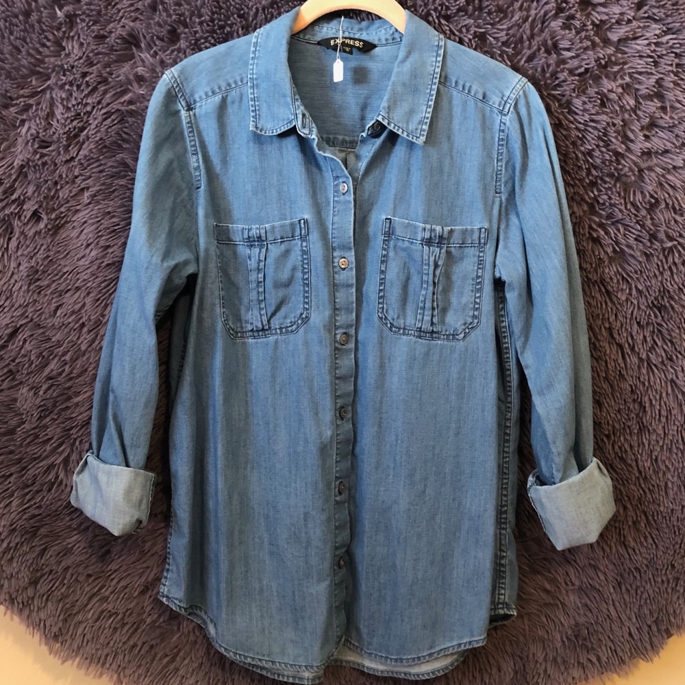 Express Denim Button Down